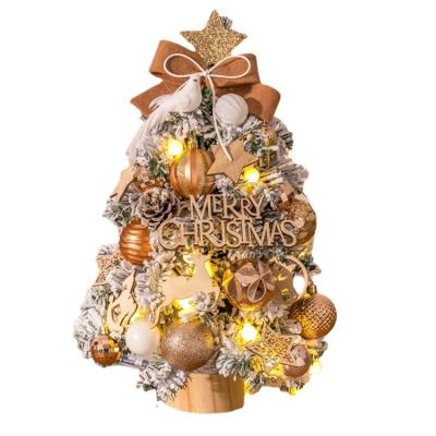 China Christamas Home Decoration 45cm Mini Christmas Tree with Lights for Decoration Diy Christmas Table Gifts for sale