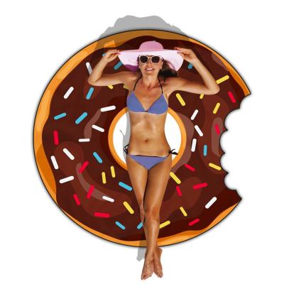 China Viable Hot Sale Donut Shape Beach Towel Microfiber Beach Towel Shape Custom Beach Towel for sale