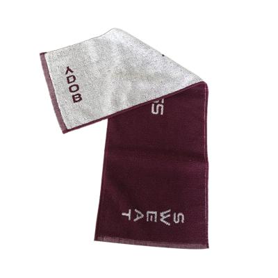 China Sustainable Jacquard Sports Bulk Custom Personalized Cotton Towel for sale