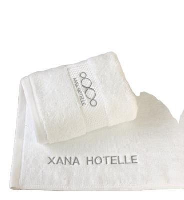 China Compressed Wholesale Luxury Towels Set Bath+ Face + Hand Towels 100% Organic Cotton White Bath Towel for sale