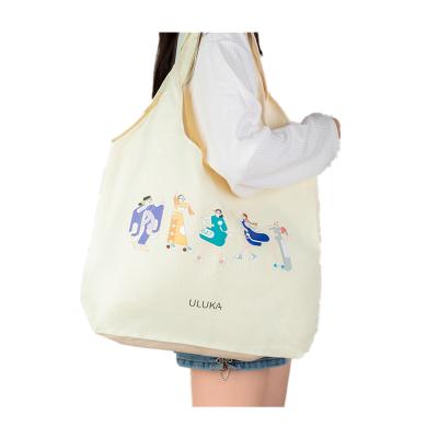 China Reusable TOP Design factory custom printed logo canvas shoulder bag with an External Pocket for School Shoulder Bag Book Tote Gifts for sale