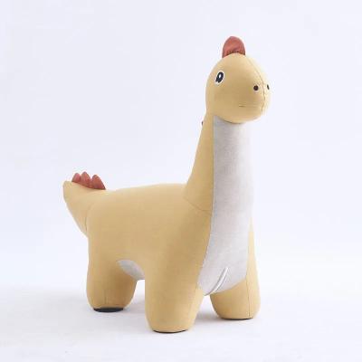 China Practical And Beautiful Cartoon Animal Stool Children Stool Donkey Dinosaur Shape Decoration Solid Wood Changing Shoe Stool Small for sale