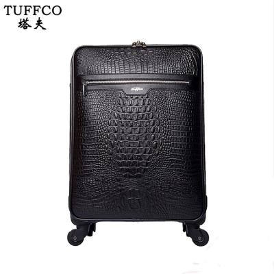 China Durable Travel Tote Cubes China Factory Supplier Genuine Leather Travel Trolley Bag With Wheel for sale