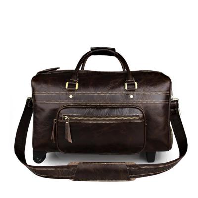 China Travel Rare Leather Large Size Leather Suitcase In Cubes Durable New Arrival Packing With Customized Hardware for sale