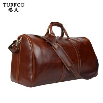 China High Quality Men's Weekender Genuine Leather Travel Tote Bag Large for sale