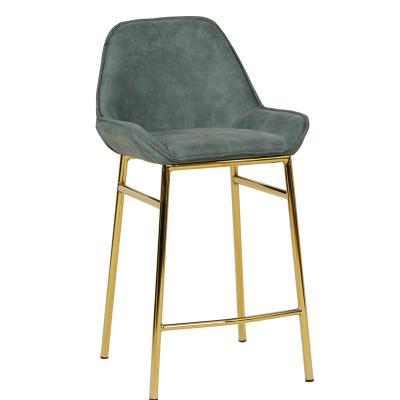 China China Supplier Modern Design Kitchen Metal Frame Velvet Cover Bar Stool High Quality Umpire Chair With Gold Legs for sale