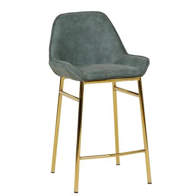 China China Supplier Modern Design Velvet Cover High Counter Stool Bar Chair With Metal Legs for sale