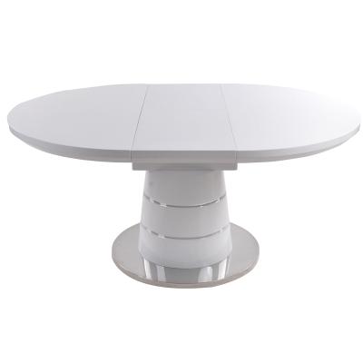 China Stable High Gloss Paint Shape MDF Expandable Oval Top Table For Dining Room Restaurant for sale