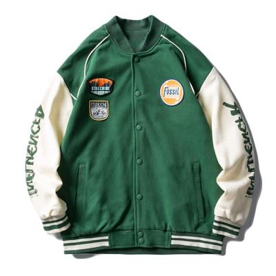 China Finch Garment Custom Men's Breathable Varsity Jacket Jackets Letter Print Patches Baseball Jackets for sale