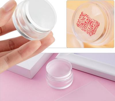 China Hot Nail Art DIY Nail Tool Kit Crystal Silicone Seal Transparent Nail Art Stamping Plate Brand New Nail Single Key Seal Full 1pc/opp bag for sale