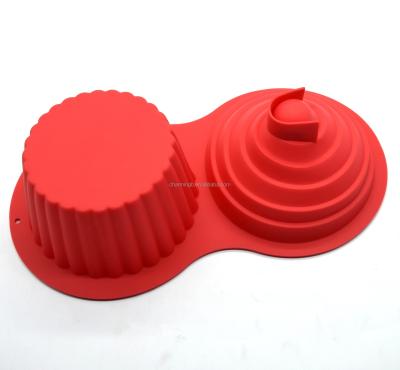 China Viable Baking Cup Cake Mold Flower Cupcake Tools Model Silicone Chocolate Mini Cake Molds for sale