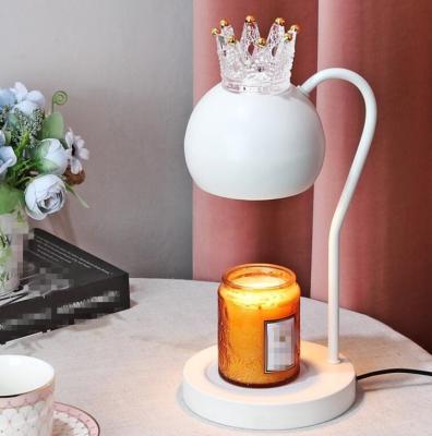 China Simple Modern White Pink Morden Cast Iron Glass Lamp Pluggable Wax Candle Warmer for sale