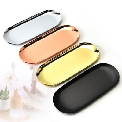 China Who respects the environment. Colorful Multifunctional Stocked Tools Tray Stainless Steel Metal Candle Tray for sale