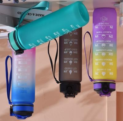 China Sports Progressive Frosted Outdoor Tritan Gym Bottle 1L Sports Water Bottle for sale