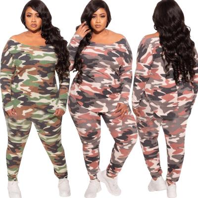 China Hip Hop Drop Women Clothing Army Camouflage Camouflage Print Two Piece Jogger 2 Piece Tracksuit for sale