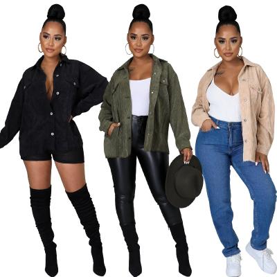 China Wholesale Reversible Women's Casual Jackets Coats Outwear Loose Long Sleeve Coat Solid Color Shorts Jacket for sale