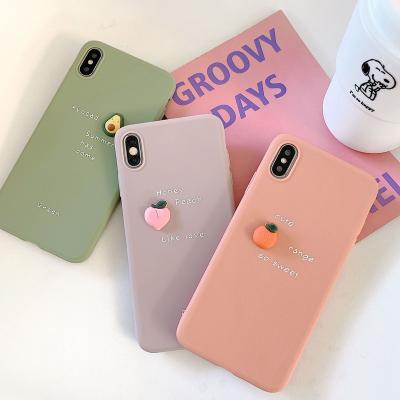 China 2020 Shockproof Hot Sale Mobile Phone Protective Case For iPhone X Cute Avocado Phone Shell for sale