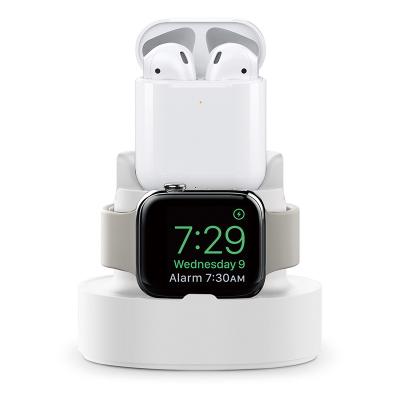 China Silicon two in one silicon filling holder for apple watch for Airpods for sale