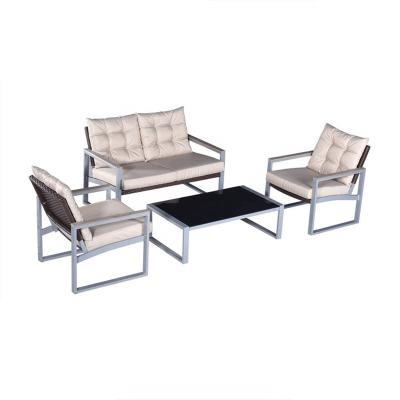 China Factory Eco-friendly Professional Waterproof UV-Protection OEM Hot Sale Furniture Alum Outdoor Garden Sofa Set for sale