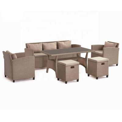 China Factory Eco-friendly Professional Waterproof UV-Protection OEM Hot Sale Furniture Rattan Outdoor Garden Sofa Set for sale