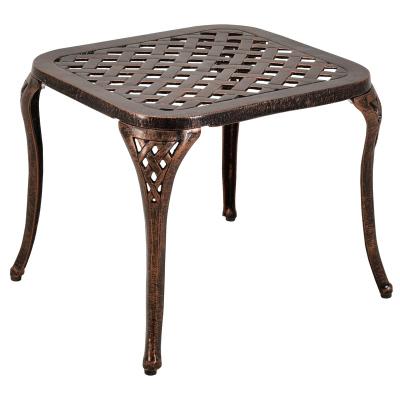 China OEM Eco-friendly Hot Sale Professional Factory Furniture Cast Aluminum Waterproof Outdoor Tea Table for sale