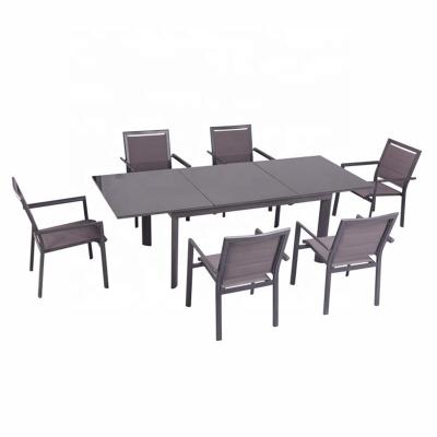 China Factory Eco-friendly Professional Modern Outdoor Furniture OEM Hot Sale Adjustable Dining Table Set for sale