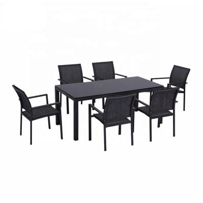 China Factory Eco-friendly Professional Waterproof Outdoor Furniture OEM Hot Sale Modern Dining Table Set for sale