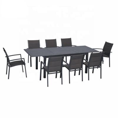 China Factory Eco-Friendly Professional Waterproof UV-Protection Hot Selling OEM Furniture Alum Outdoor Patio Dining Set for sale