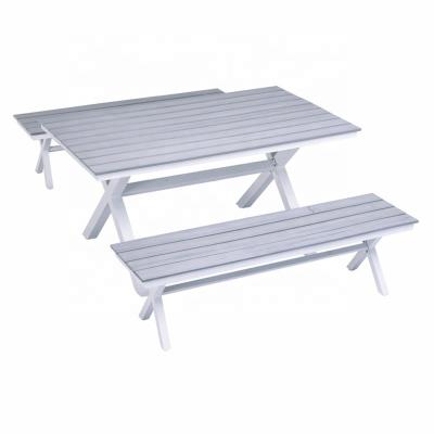 China OEM Eco-friendly Hot Sale Professional Factory Waterproof Outdoor Furniture Patio Table Bench Set for sale