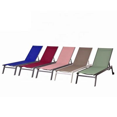 China OEM Eco-friendly Hot Sale Professional Factory Hotel Poolside Furniture Waterproof Outdoor Alum Chaise Lounge for sale