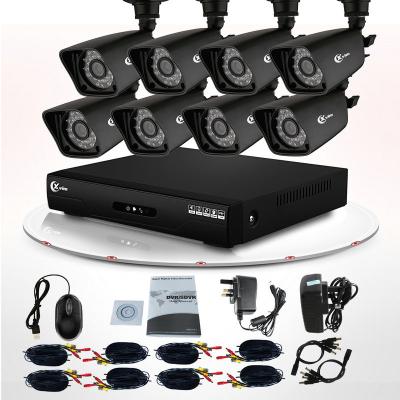 China Nachtsicht 8CH volle HD Ausrüstung IR 800TVL CCTV DVR für Hauptkamera-Sicherheitssystem zu verkaufen