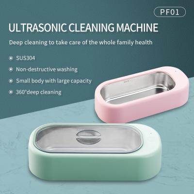 China Hotel 2021 Newest High Mini Portable Automatic Ultrasonic Cleaner Jewelry Cleaning Machine for sale