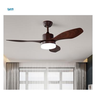 China With Customization 220v Light Wooden Ceiling Fanl With Remote Control Led Light Adjust The Three Colors for sale