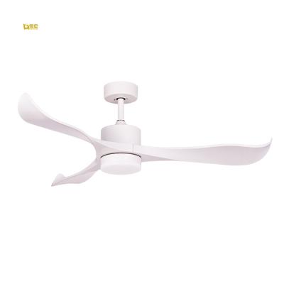 China Modern factory direct sales single Ac/dc pure copper motor fan blade plastic remote control ceiling fans with led lights for sale