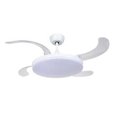 China With Light Invisible Transparent Fan Acrylic Fan Ceiling With Light And Remote Control Hidden Blades for sale