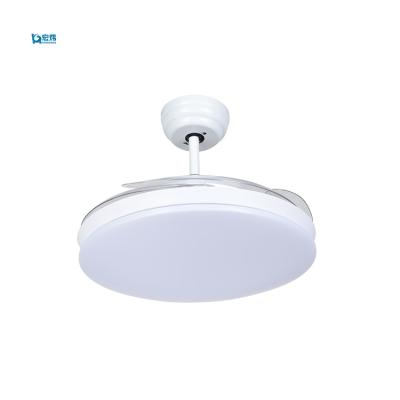 China With Light Concise Adjustable Light Color Retractable Remote Control Ceiling Fan With Light for sale