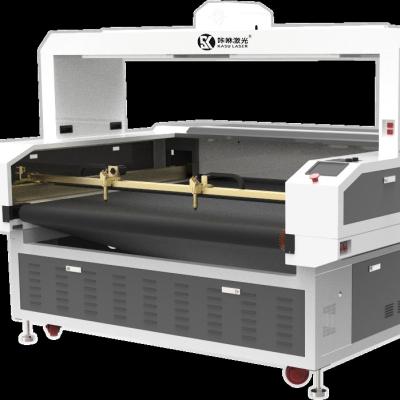 China 1814 two heads Large Vision Laser Cutting machines for fabric sublimation textile cutting for sale