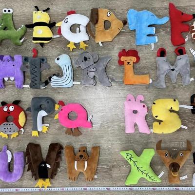 China Lore Letters Legend Plush Toys Hot Children's Alphabet Letters Early Educational Plush Toy for sale