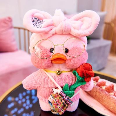 China Duck Plush Toy Girl Action Plush Hyaluronic Acid Duckling Doll Duckling New Year Birthday Gift Cute Refueling Duck for sale