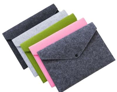 China Hot Sale Custom Felt A4 Folders Document Bag Eco - Friendly With Button Flap for sale