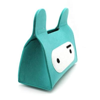 China Minimalist FullYoung Gray Felt Tissue Holder/napkin holder/felt tissue box cover with different design for sale