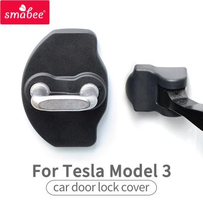 China Durable Smabee For Tesla Model 3 2017 2018 2019 Car Styling Car Door Lock Protector + Door Control Arm Cover Protector Cover Accessories for sale