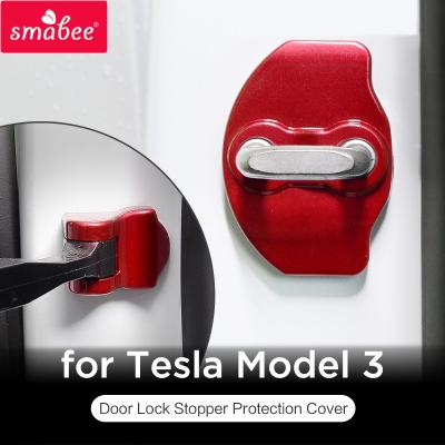 China Durable Smabee For Tesla Model 3 2017 - Colorful Car Door Lock Protector Cover 2019 + Door Control Arm Protective Cover Accessories Cover for sale