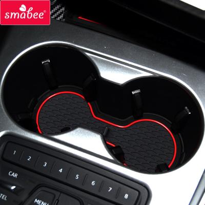 China Waterproof / Durable Anti-Slip Slot Mat For Audi A4 B9 2016 SMABEE 2017 2018 2019 A4 8W RS4 S4 S Line RS 4 Cup Holders Non-Slip Pad Accessories for sale