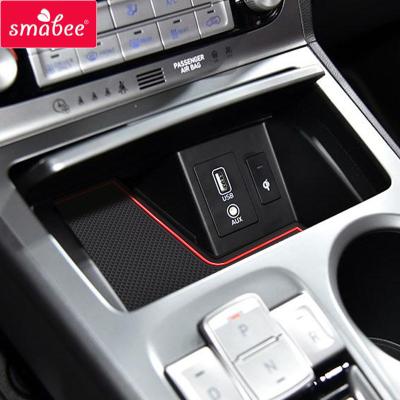 China Waterproof/Durable Anti-Slip Cup Mat For Hyundai Kona EV 2020 SMABEE 2021 Door Slot Mats Accessories Rubber Door Groove Electric Car Anti-Slip Pad for sale