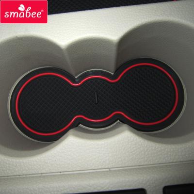 China Durable SMABEE Door Slot Mat For Skoda Fabia 2 2007 | 2014 5J MK2 Combi Accessories Stickers Cup Holders Anti-Slip Pad 7Pcs for sale