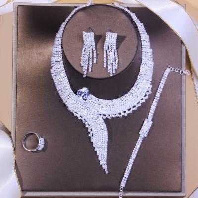 China SHT046A CLASSIC High Quality Fashion Bridal Jewelry Set Crystal Four Pieces Jewelry Set Wedding Jewelry Sets for sale