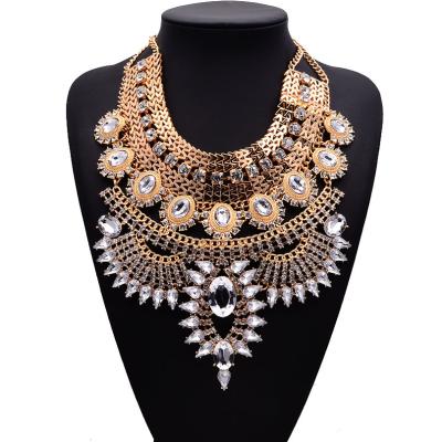 China Vintage BOHEMIA JQ3157 Big Necklace High Quality Chunky Alloy Choker Necklaces Heavy Necklace For Woman for sale