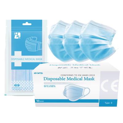 China Comfortable Fit China Face Mask Manufacturer Disposable 3 Layer Efficiency Filtration Mask Three Ply for sale