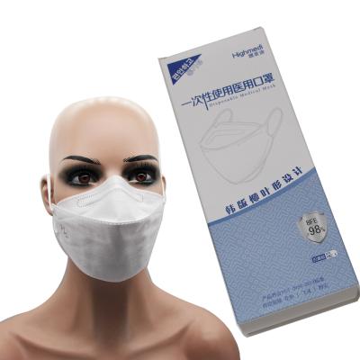 China Wholesale Breathable Face Masks Nonwoven Fabrics KF94 Disposable Fish Mouth Shaped Face Mask High KN95 Filter for sale